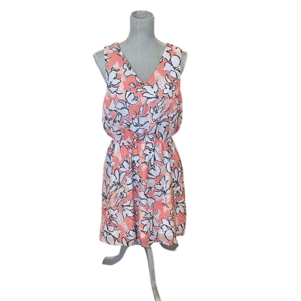 Banana Republic Floral Sleeveless Dress - Pink and White 10 (UBUP2)